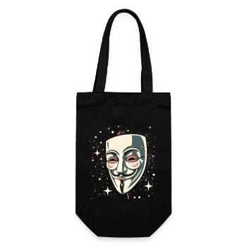 Masque Guy Fawkes - Sac à bouteille - noir - Devant