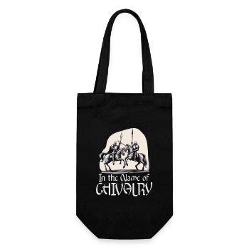 Knight Knight Medieval Renaissance Armor - Gift Bag for Bottles - black - Front