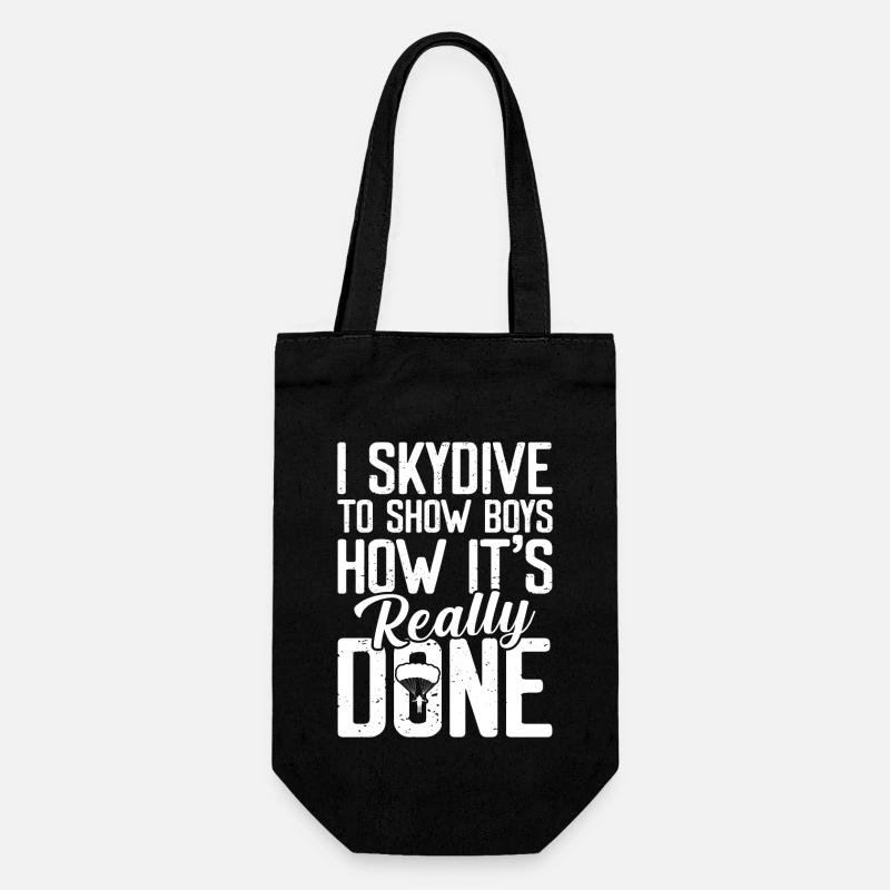 Skydiving - Geschenkbeutel für Flaschen - Schwarz
