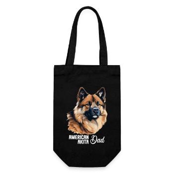 Hund American Akita - Geschenkbeutel für Flaschen - Schwarz - Vorne