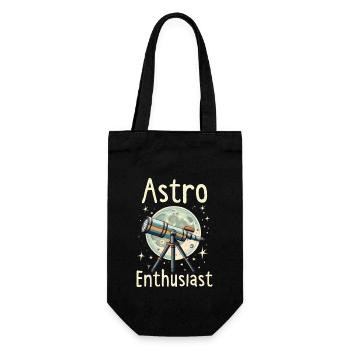 Astrophotography Astronomy Space Camera - Gift Bag for Bottles - black - Front