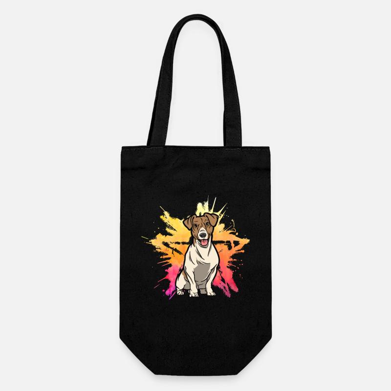 Jack Russell - Geschenkbeutel für Flaschen - Schwarz