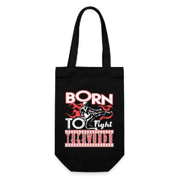 Taekwondo Born To Fight Taekwondo - Gift Bag for Bottles - black - Front