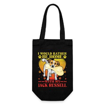 Je préfère être à la maison avec mon Jack Russell - Sac à bouteille - noir - Devant