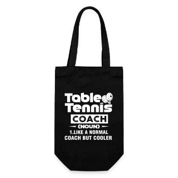 Table Tennis Table Tennis Coach Definition - Gift Bag for Bottles - black - Front