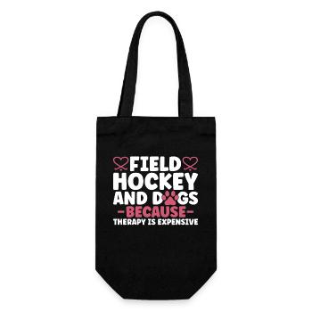 Field Hockey Dog Field Hockey And - Gift Bag for Bottles - black - Front
