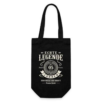 Vintage 5-Jähriger Geburtstags-Legende - Geschenkbeutel für Flaschen - Schwarz - Vorne