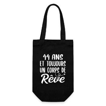 44 ans et toujours un corps de rêve - Cadeau 44ans - Sac à bouteille - noir - Devant