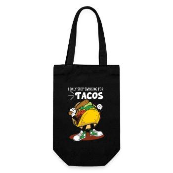 Taco Mexican Food Baseball Card Baseball Player - Gift Bag for Bottles - black - Front