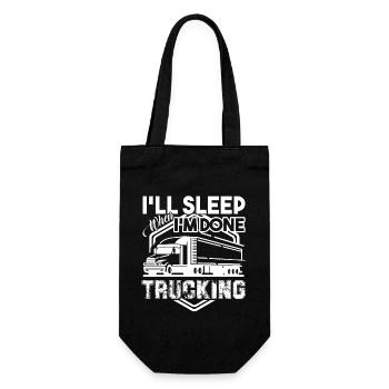 Truck Driver Truck Driver I'm Done Trucking - Gift Bag for Bottles - black - Front