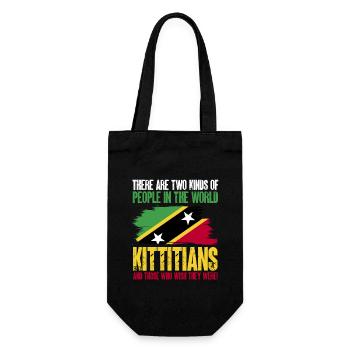 Flag of Saint Kitts and Nevis - Gift Bag for Bottles - black - Front