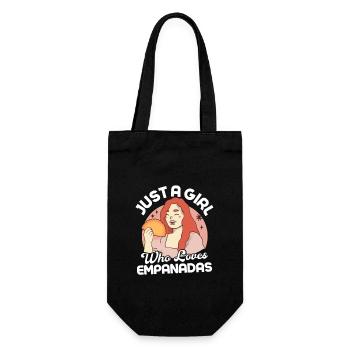 Just A Girl Who Loves Empanadas Food Dessert Latin - Gift Bag for Bottles - black - Front