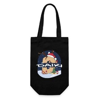 Nom Daiki génial w Santa Hat dans le thème de Noël - Sac à bouteille - noir - Devant