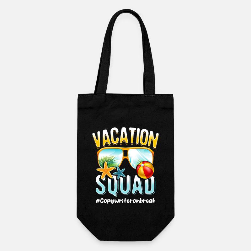 Texter Vacation Squad #Copywriteronbreak - Geschenkbeutel für Flaschen - Schwarz
