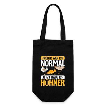 Jetzt habe ich Hühner Bauernhof Huhn Hennen - Geschenkbeutel für Flaschen - Schwarz - Vorne
