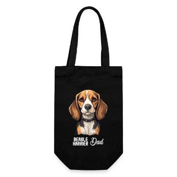 Hund Beagle Harrier - Geschenkbeutel für Flaschen - Schwarz - Vorne