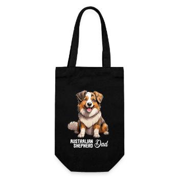 Hund Australian Shepherd - Geschenkbeutel für Flaschen - Schwarz - Vorne