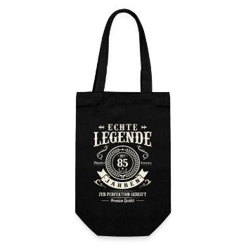 Vintage 85 Jahre Echte Legende - Geschenkbeutel für Flaschen - Schwarz - Vorne