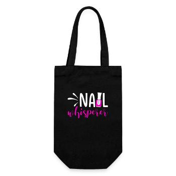 Nail Tech Maniküre Nail Technikerin - Geschenkbeutel für Flaschen - Schwarz - Vorne
