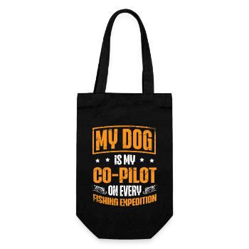 Angeln Hundebesitzer Hundeliebhaber Perfect Fishing Funn - Geschenkbeutel für Flaschen - Schwarz - Vorne