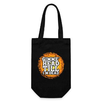 Gimme Head Till I'm Dead 80er Jahre Liebhaber - Geschenkbeutel für Flaschen - Schwarz - Vorne