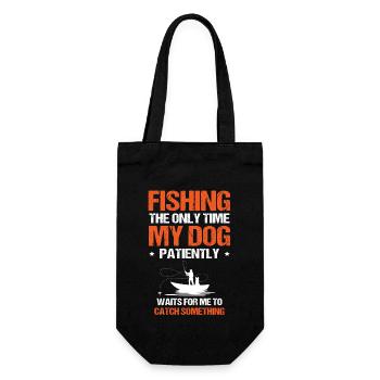 Propriétaires de chiens de pêche Amoureux des chiens Entonnoir de pêche parfait - Sac à bouteille - noir - Devant