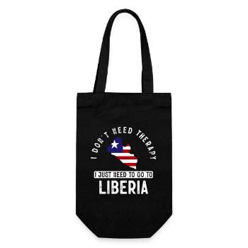 Liberia Flagge Liberianer - Geschenkbeutel für Flaschen - Schwarz - Vorne