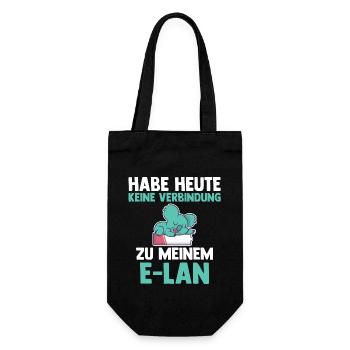 Koala Habe Heute Keine Verbindung Zu Meinem E-Lan - Geschenkbeutel für Flaschen - Schwarz - Vorne