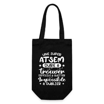 Une Super ATSEM Dure A Trouver Difficile A Quitter - Sac à bouteille - noir - Devant