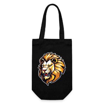 Lion's Head - Gift Bag for Bottles - black - Front