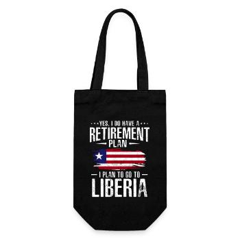 Drapeau du Libéria Libériens - Sac à bouteille - noir - Devant