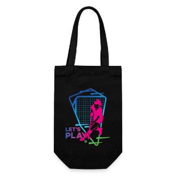 Field Hockey Retro 80s 90s Let's - Geschenkbeutel für Flaschen - Schwarz - Vorne