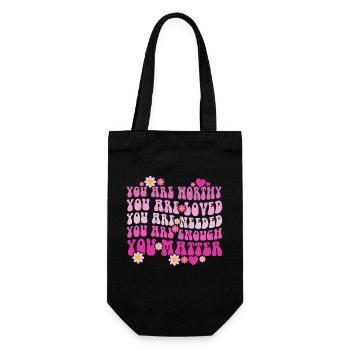 Tu comptes, la gentillesse, la gentillesse, la santé mentale, la santé mentale - Sac à bouteille - noir - Devant