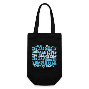 Tu comptes, la gentillesse, la gentillesse, la santé mentale, la santé mentale - Sac à bouteille - noir - Devant