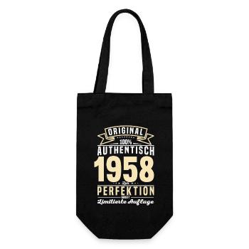 Retro 1958: Vintage Geschenkideen - Geschenkbeutel für Flaschen - Schwarz - Vorne