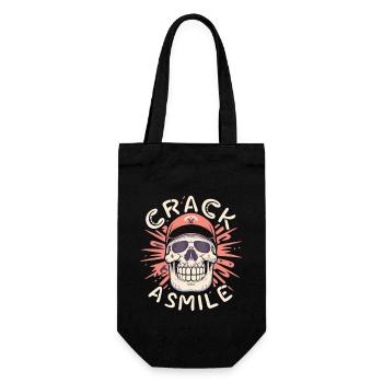 Skulls Crack A Smile Totenkopf Skull - Gift Bag for Bottles - black - Front