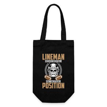 Lienman: Because brick wall is not a position - Gift Bag for Bottles - black - Front