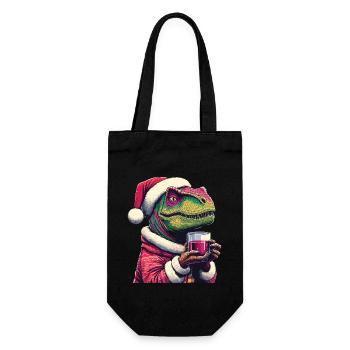 Raptor drinks mulled wine - Gift Bag for Bottles - black - Front