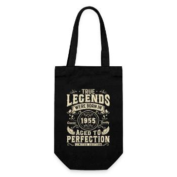 1955 - Legend Year - Gift Bag for Bottles - black - Front