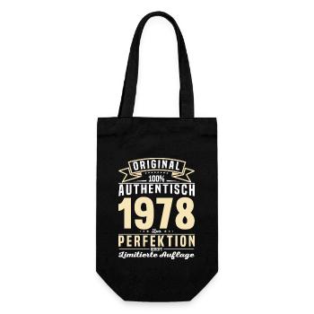 Authentisches 1978 Vintage Geschenk - Geschenkbeutel für Flaschen - Schwarz - Vorne