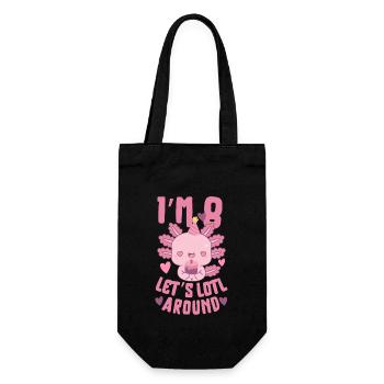 Axolotl Birthday Party - Gift Bag for Bottles - black - Front