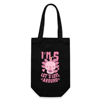 Axolotl Birthday Party - Gift Bag for Bottles - black - Front