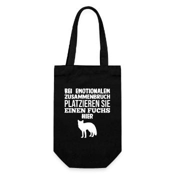 Fuchs - Geschenkbeutel für Flaschen - Schwarz - Vorne