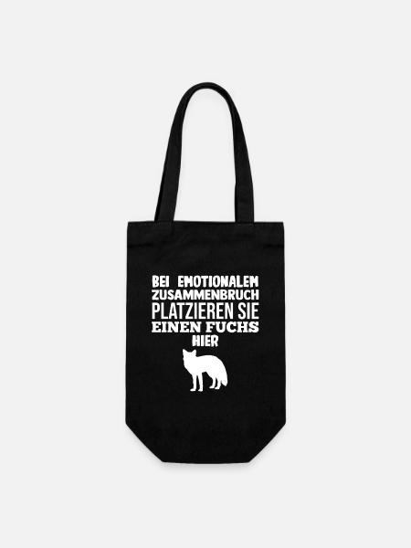 Fuchs - Geschenkbeutel für Flaschen - Schwarz