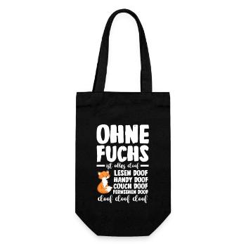 Fuchs - Geschenkbeutel für Flaschen - Schwarz - Vorne