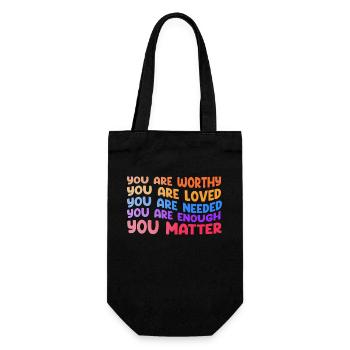You Matter Kindness Be Kind Groovy Mental Health - Gift Bag for Bottles - black - Front