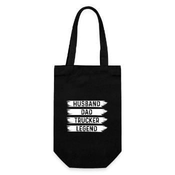 Husband Dad Trucker Legend - Gift Bag for Bottles - black - Front