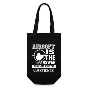 Airsoft Airsoft Is The Answer - Gift Bag for Bottles - black - Front