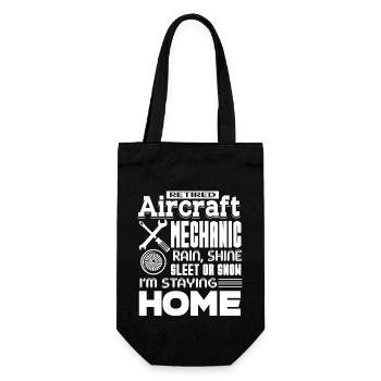 Aircraft Mechanic Retired Aircraft Mechanic - Gift Bag for Bottles - black - Front