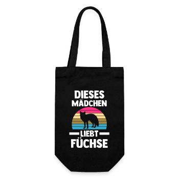 Fuchs - Geschenkbeutel für Flaschen - Schwarz - Vorne